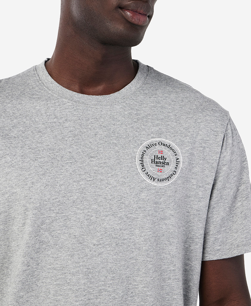 ALIVE OUTDOORS T-SHIRT, Grey Melange - Image 3