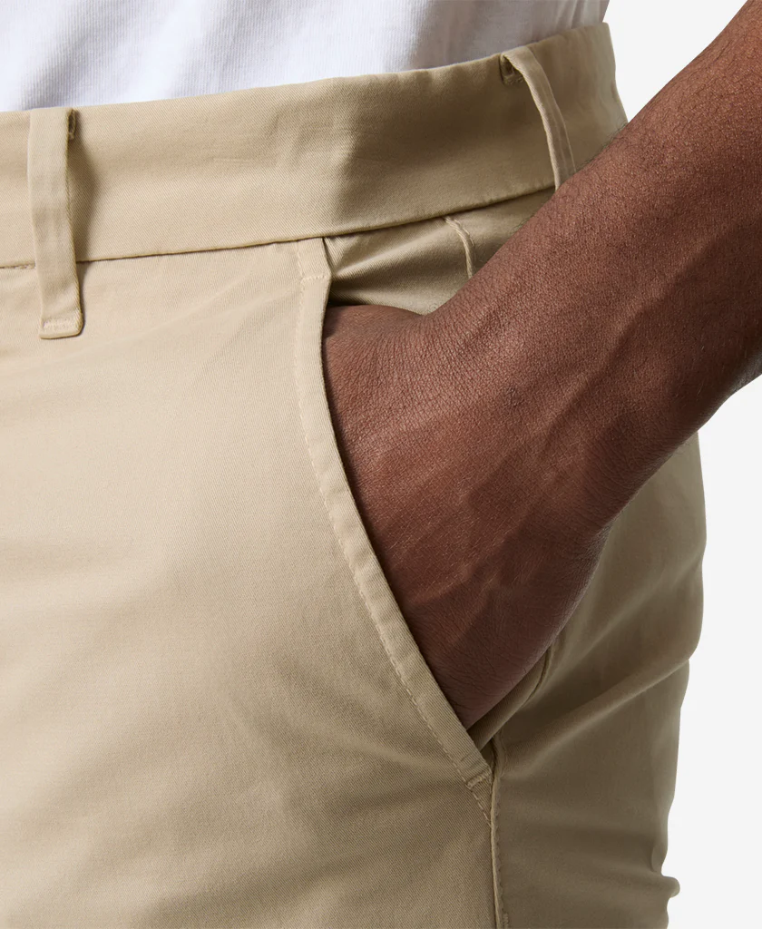 BRYGGEN CHINO SHORTS, Khaki - Image 3