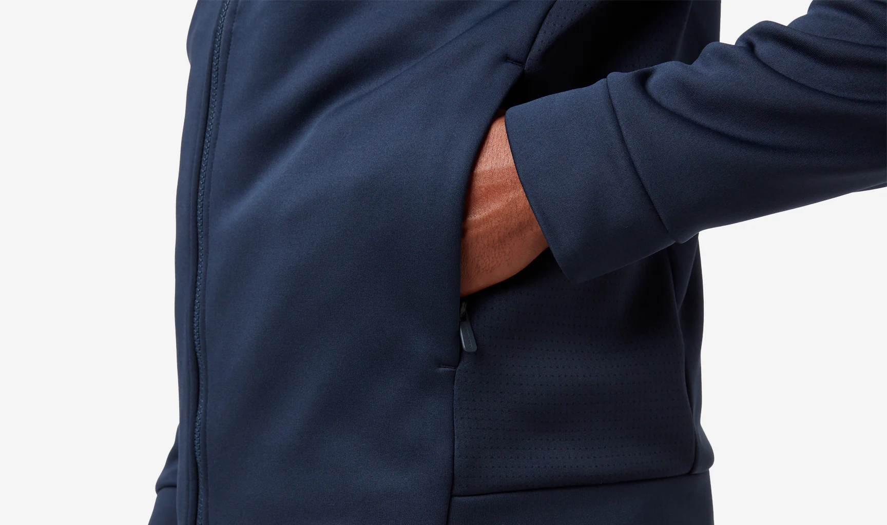 CREW FLEECE JACKET, Navy - Image 3