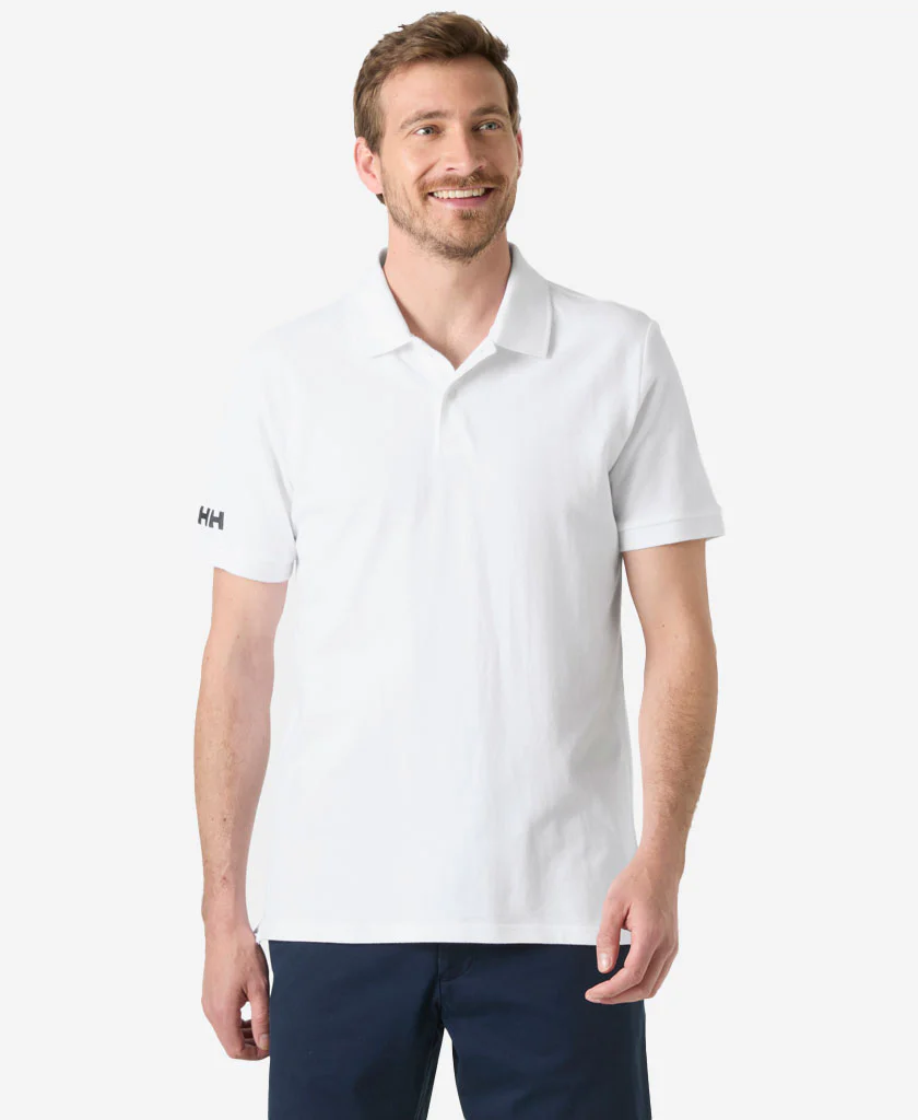 CREW POLO PIQUE, White