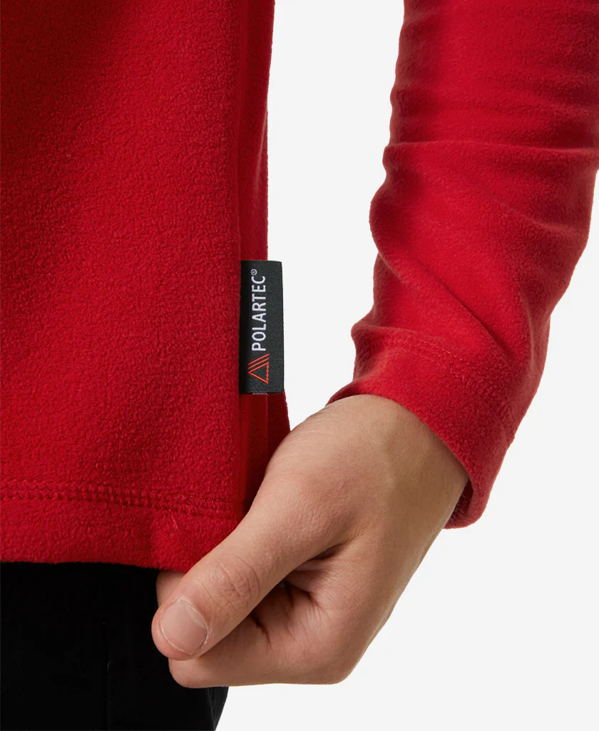 DAYBREAKER 1/2 ZIP FLEECE, 163 Red - Image 3