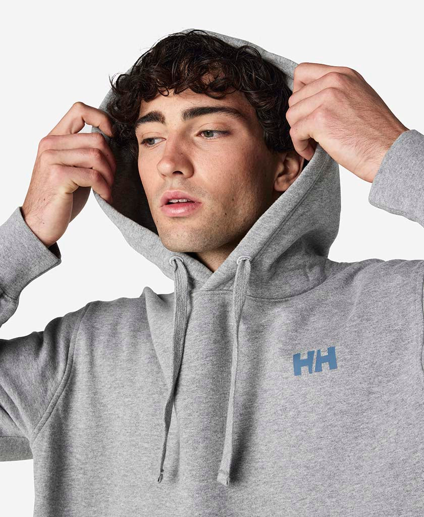 ERVIK HOODED FLEECE, Grey Melange - Image 3