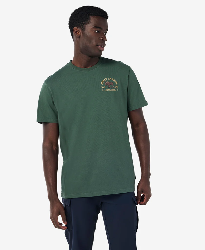 GRAZE THE MOUNTAINS T-SHIRT, Jungle Green