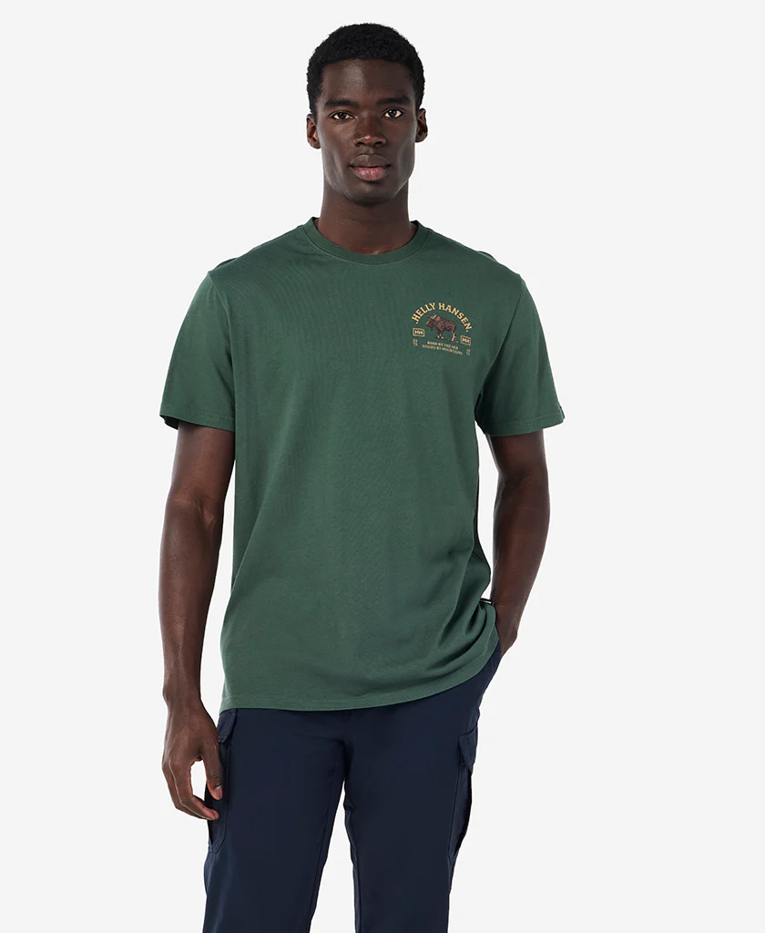 GRAZE THE MOUNTAINS T-SHIRT, Jungle Green - Image 2