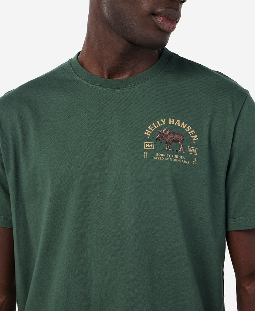 GRAZE THE MOUNTAINS T-SHIRT, Jungle Green - Image 3