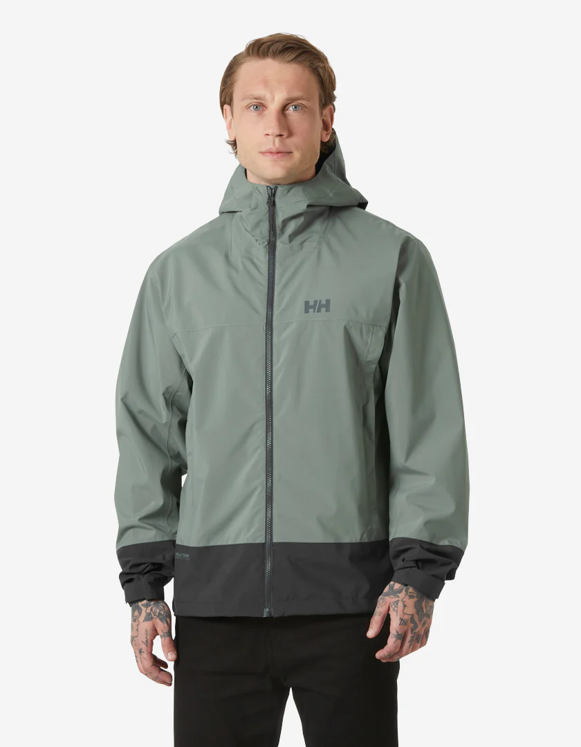 HH BLOCK HOODED JACKET, Grey Cactus