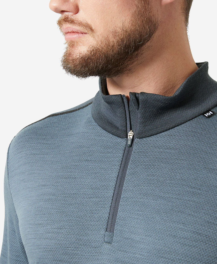 LIFA MERINO MIDWEIGHT 1/2 ZIP, Washed Navy - Image 3