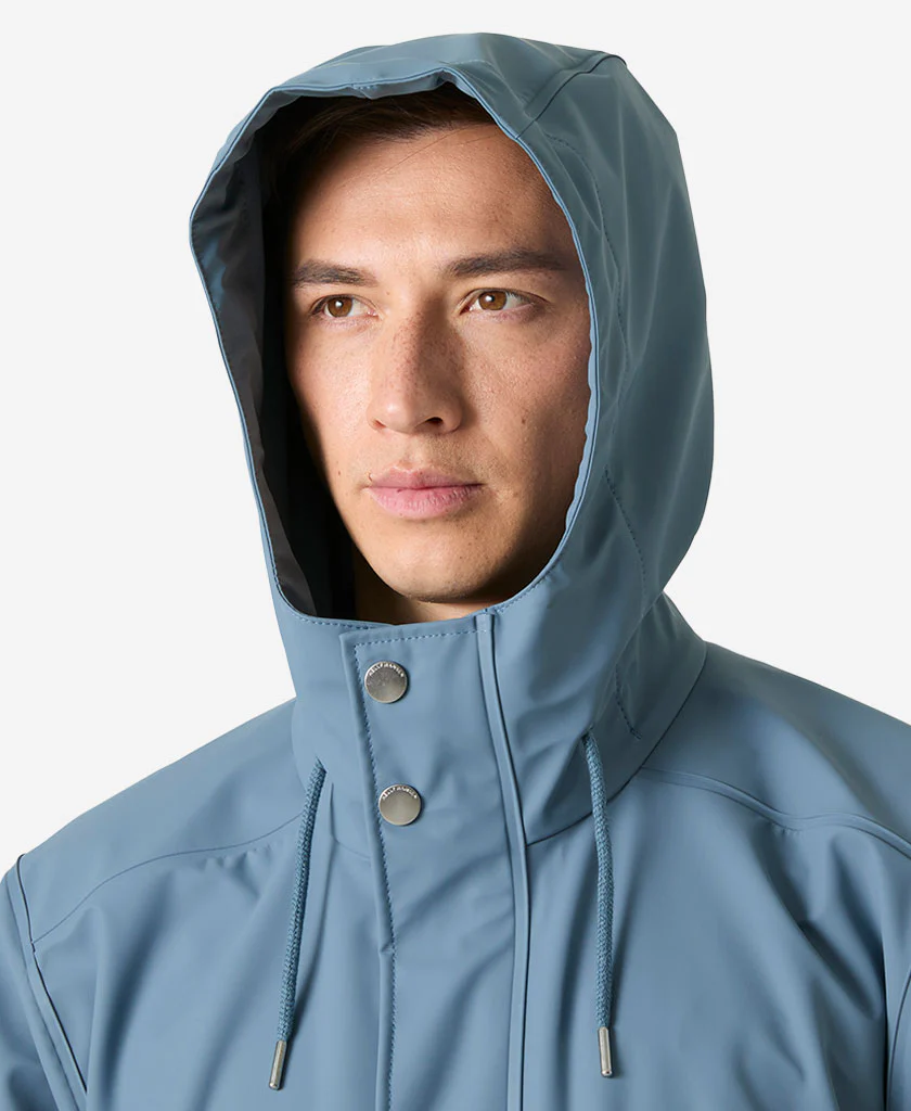 MOSS RAIN COAT, Washed Navy - Image 3