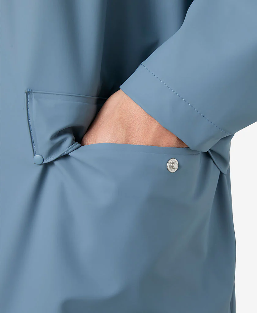 MOSS RAIN COAT, Washed Navy - Image 5