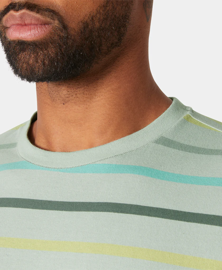 NEWPORT T-SHIRT 2.0, Green Mist Multistripe - Image 4