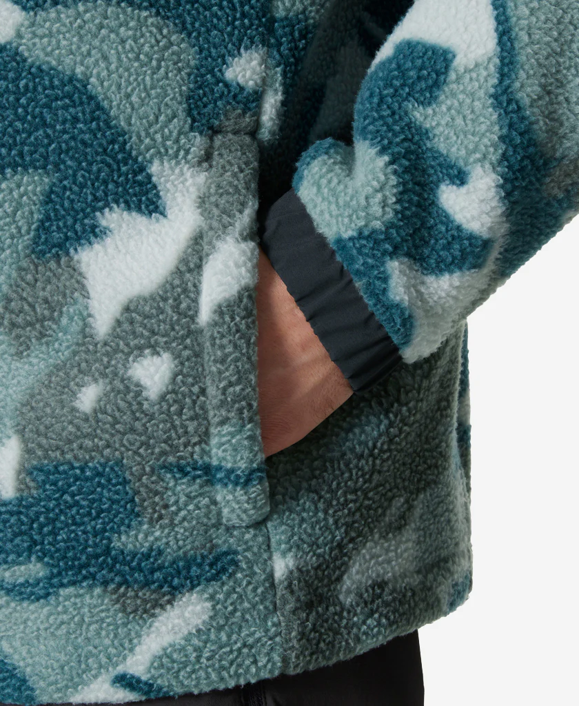 PANORAMA PRINTED PILE SNAP, Dark Creek Woodland Camo - Image 4
