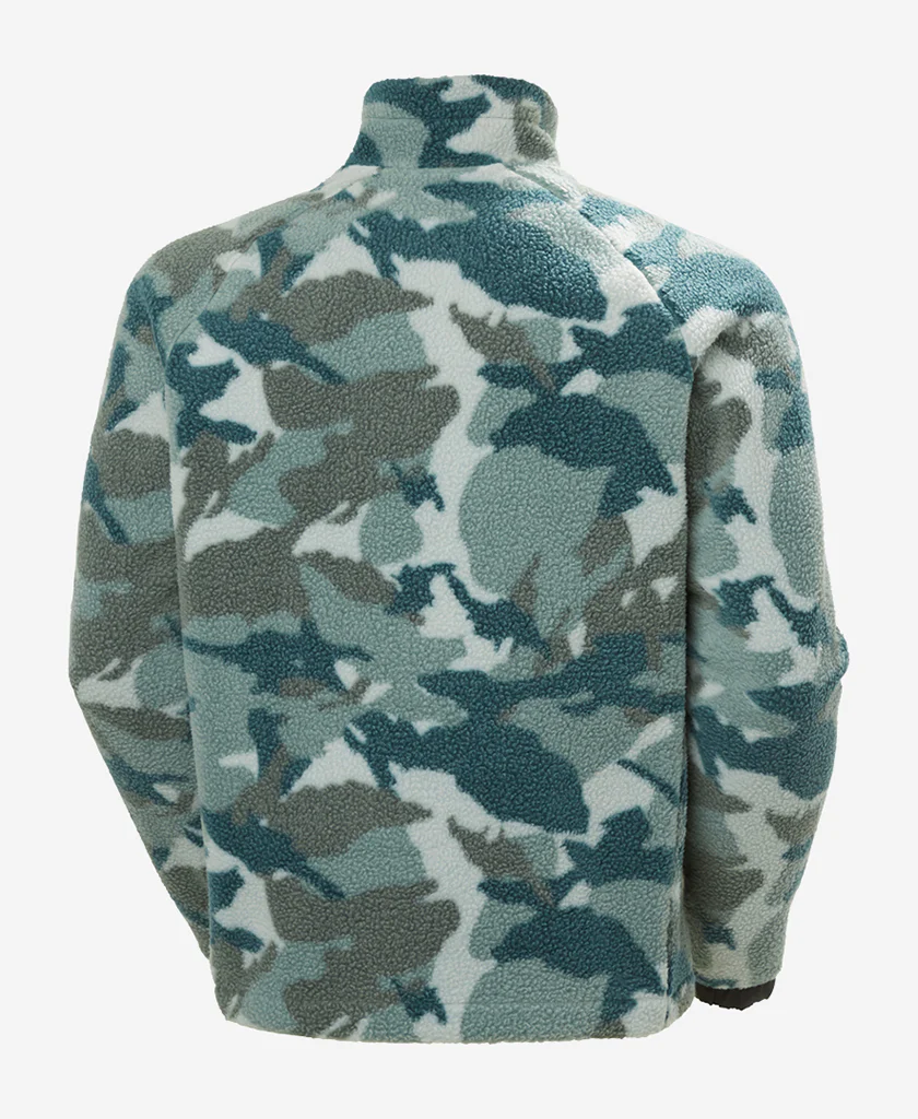 PANORAMA PRINTED PILE SNAP, Dark Creek Woodland Camo - Image 6