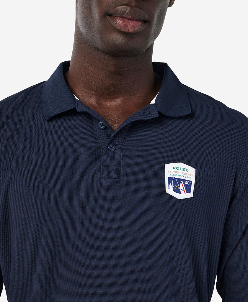 RSHYR25 CREWLINE LS POLO, Navy - Image 3