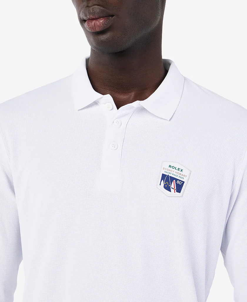 RSHYR25 CREWLINE LS POLO, White - Image 3