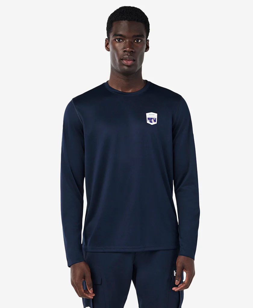 RSHYR25 TECH CREW LS T-SHIRT, Navy