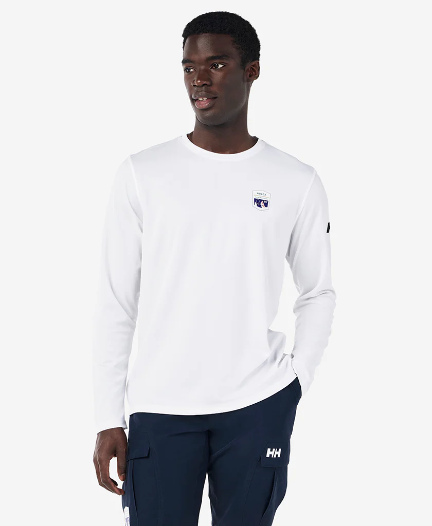RSHYR25 TECH CREW LS T-SHIRT, White