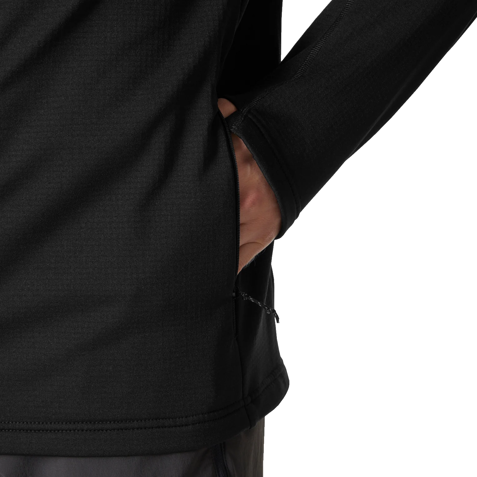 VERSALITE HOODED FLEECE JACKET, Black - Image 3