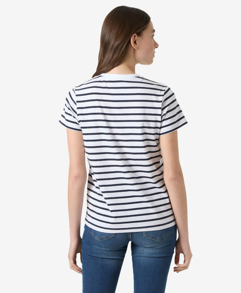 W CORE GRAPHIC T-SHIRT 2.0, White Lifestyle Stripe Yd - Image 2