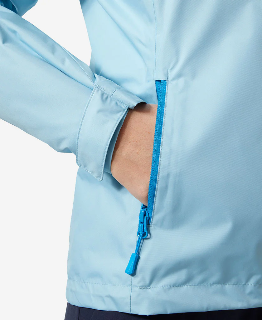 W CREW HOODED PILE JACKET, Light Cyan - Image 6