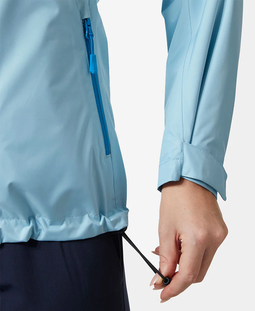 W CREW HOODED PILE JACKET, Light Cyan - Image 7