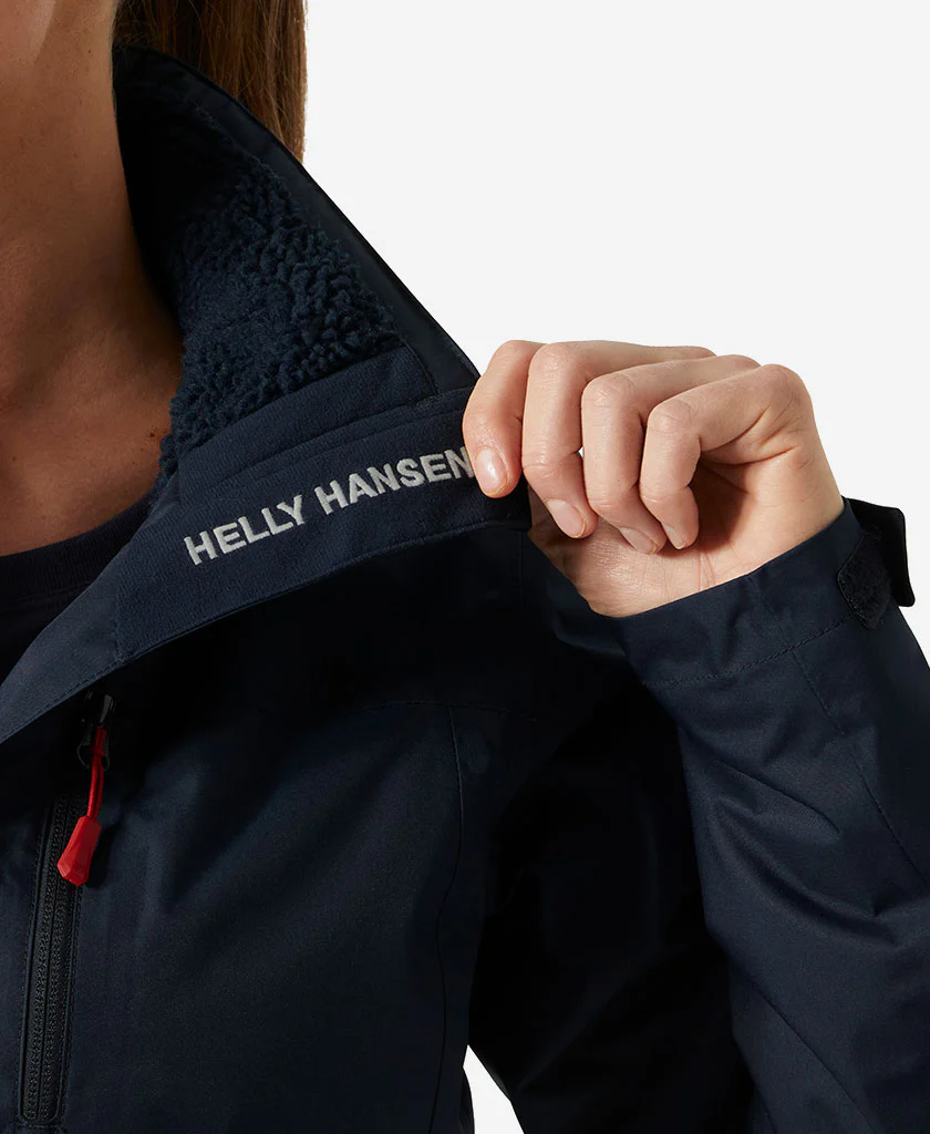 W CREW HOODED PILE JACKET, Navy - Image 6