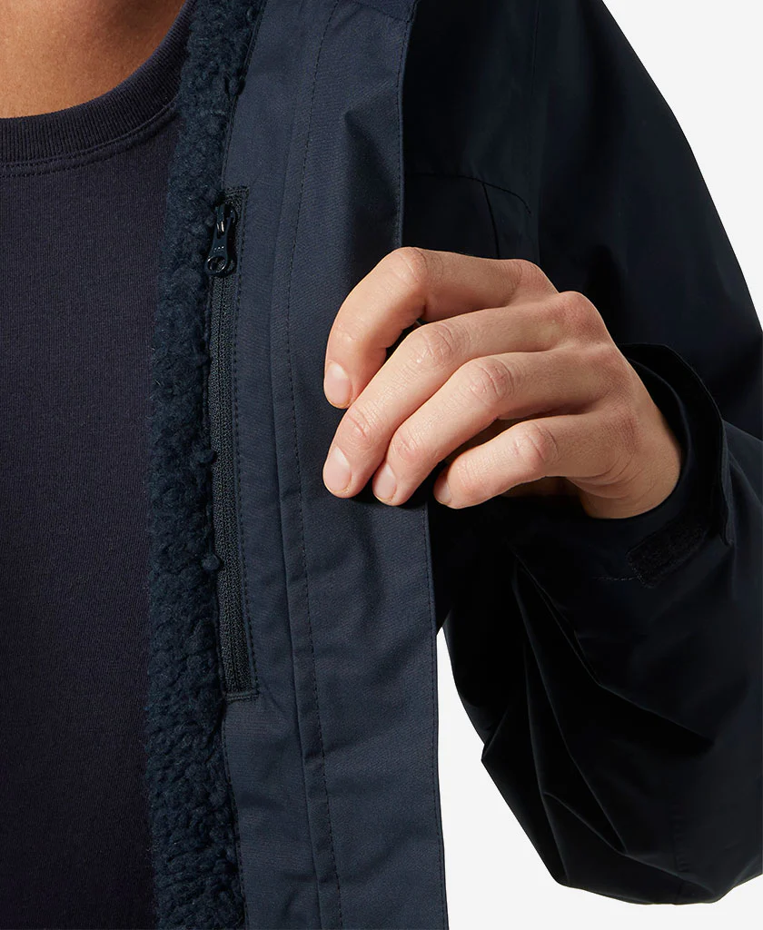 W CREW HOODED PILE JACKET, Navy - Image 7