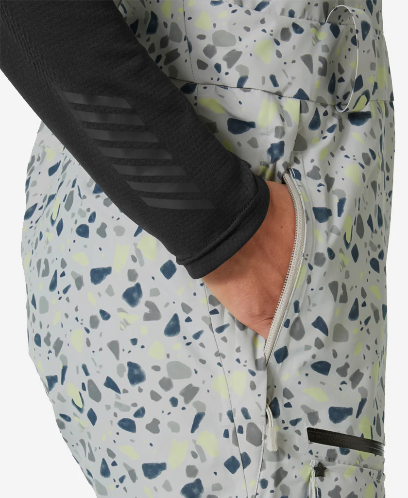 W POWDERQUEEN BIB PANT, Mellow Grey - Image 4